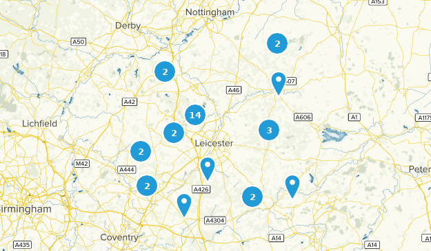 Leicestershire, England Map