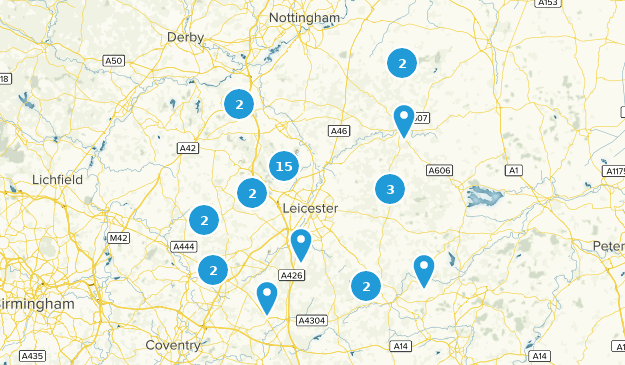 Leicestershire, Angleterre Map