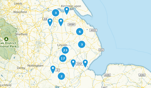 Lincolnshire, England Map