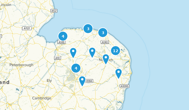Norfolk, England Map