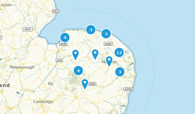 Norfolk, England Map