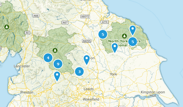 North Yorkshire, England Map