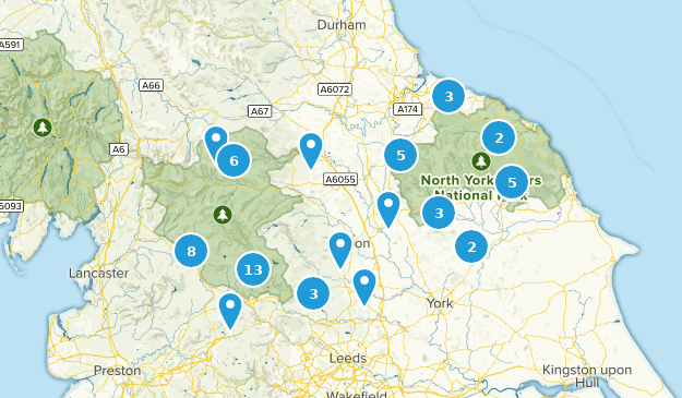 North Yorkshire, England Map