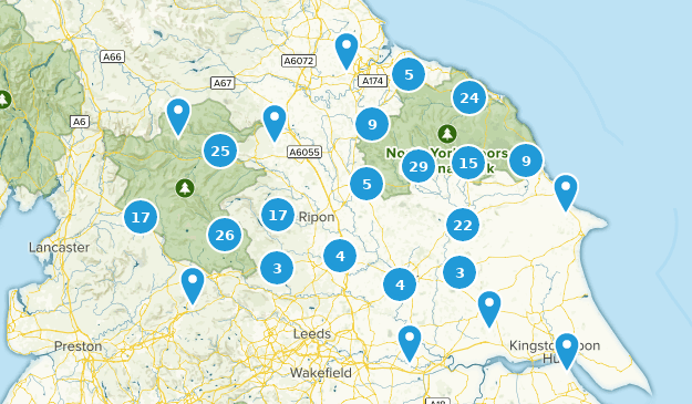 North Yorkshire, England Map