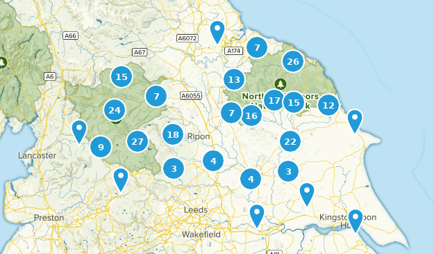 North Yorkshire, England Map