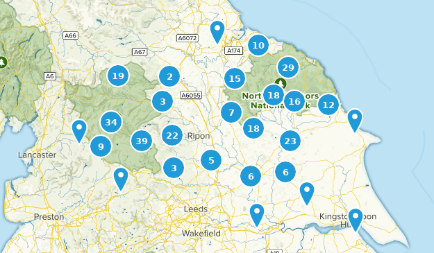 North Yorkshire, England Map