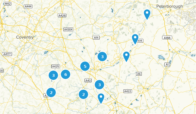 Northamptonshire, Inglaterra Map