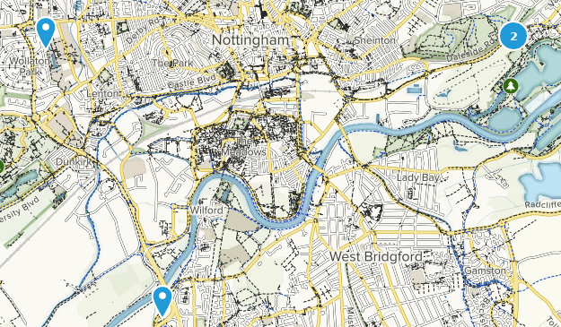 Nottingham, England Map