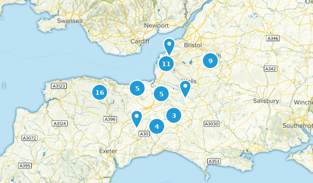 Somerset, England Map