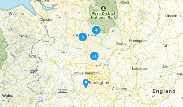Staffordshire, Angleterre Map