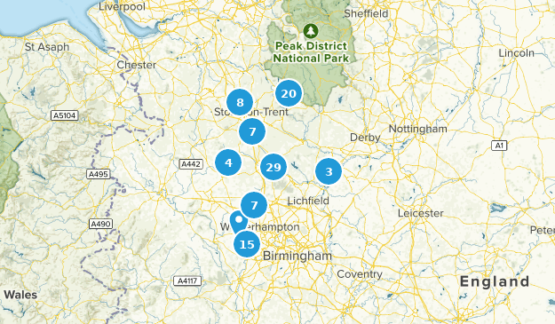 Staffordshire, England Map