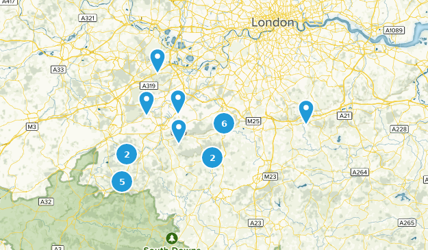 Surrey, England Map