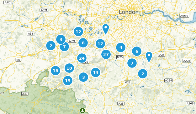 Surrey, Inglaterra Map