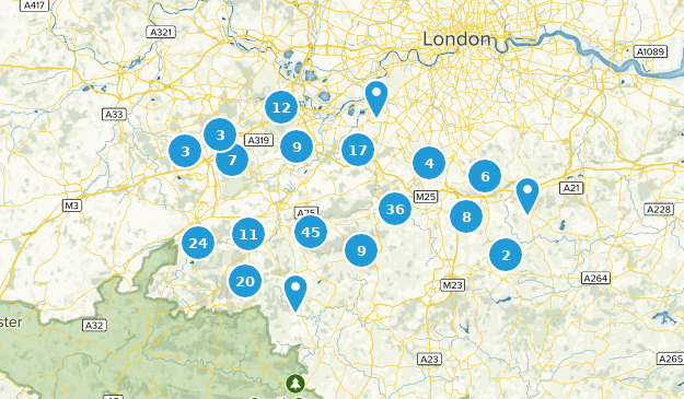 Surrey, England Map