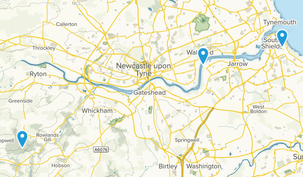 Tyne and Wear, England Map