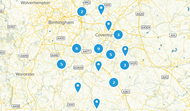 Warwickshire, Angleterre Map