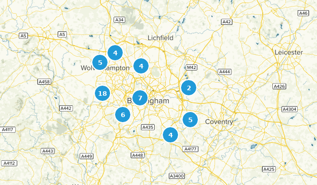Midlands Occidentales, Inglaterra Map