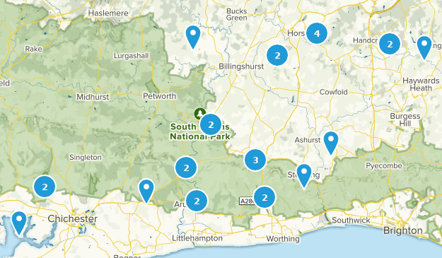 Sussex de l'Ouest, Angleterre Map