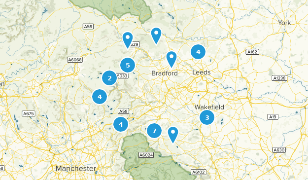 Yorkshire de l'Ouest, Angleterre Map