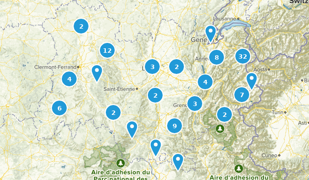 Auvergne-Rhône-Alpes, France Map