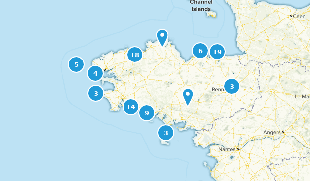 Brittany, Frankreich Map