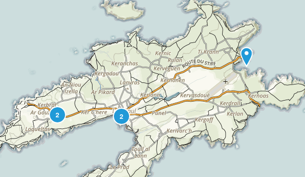 Finistère, France Map
