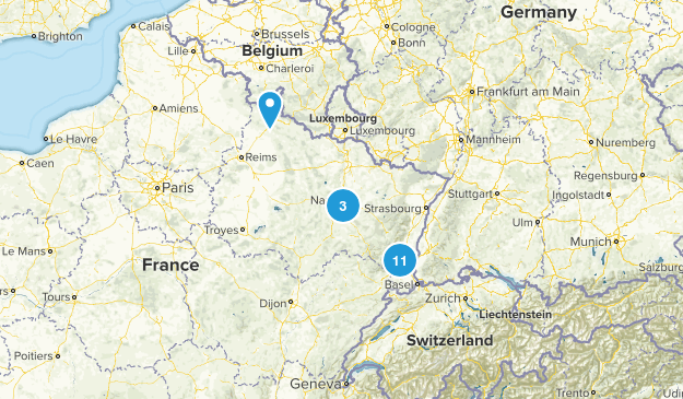 Grand Est, France Map