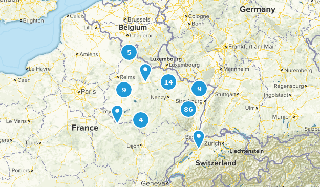 Grand Est, Francia Map
