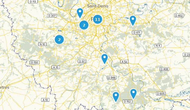 Île-de-France, France Map