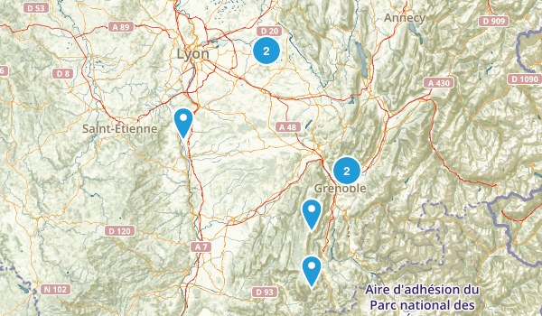 Isère, France Map