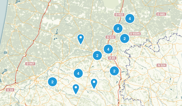 Landes, France Map