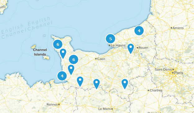 Normandy, Frankreich Map