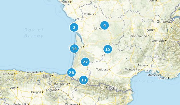 Nouvelle-Aquitaine, France Map