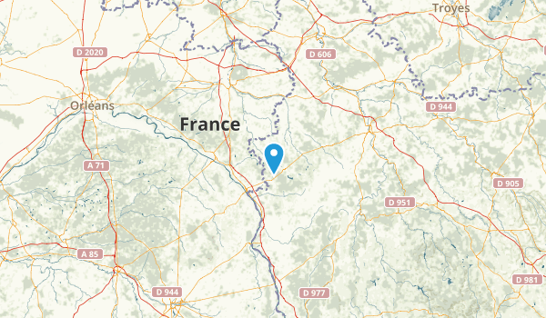 Yonne, France Map