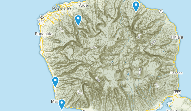 Tahiti, Französisch-Polynesien Map