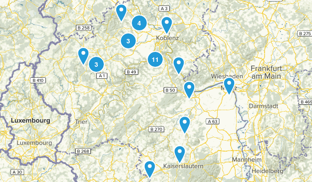 Rheinland-Pfalz, Germany Map