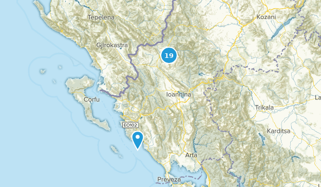 Epirus, Griechenland Map