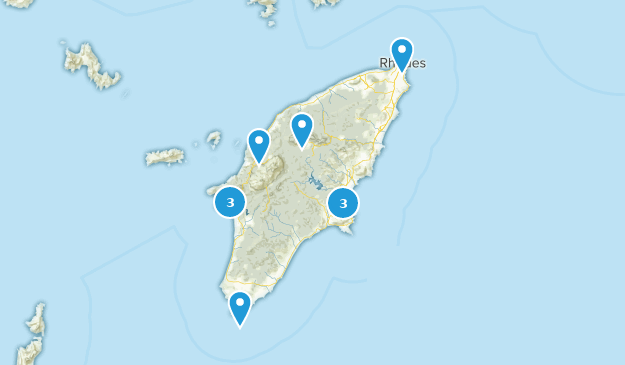 Rhodes, Greece Map