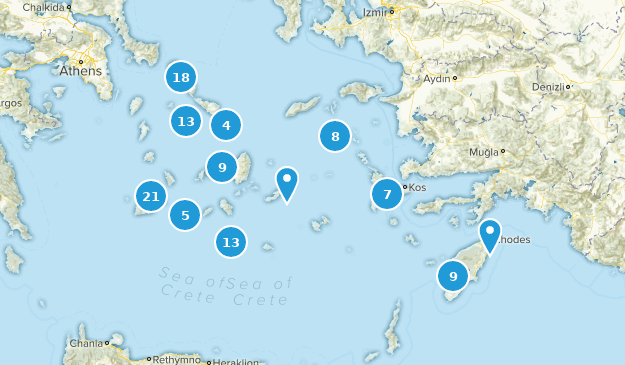 Égée-Méridionale, Grèce Map