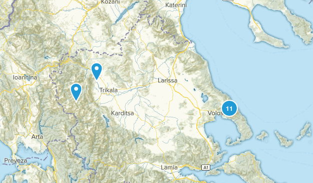 Thessaly, Greece Map