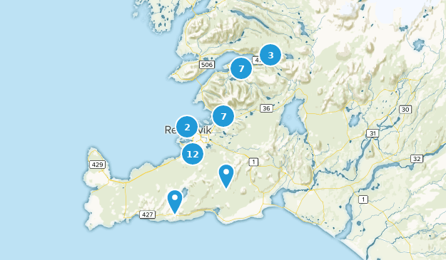 Höfuðborgarsvæði, Islandia Map