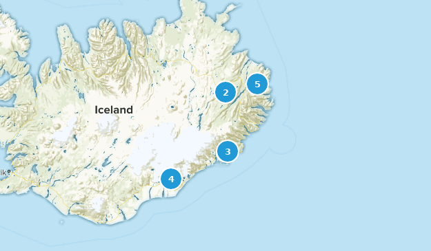 Eastern, Iceland Map
