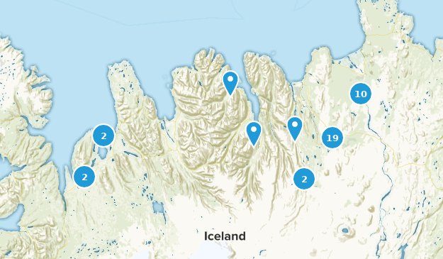 Norðurland eystra, Island Map