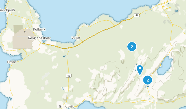 Suðurnes, Island Map