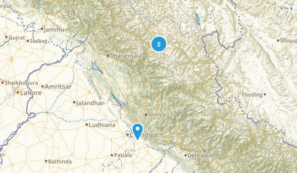 Himachal Pradesh, India Map