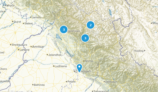 Himachal Pradesh, India Map