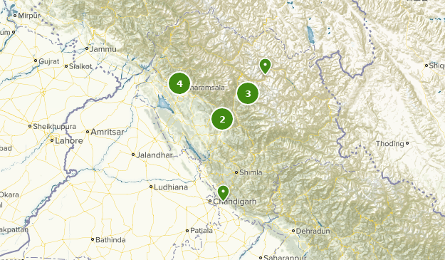 Himachal Pradesh, India Map