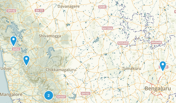 Karnataka, India Map
