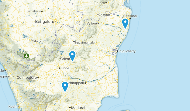 Tamil Nadu, Indien Map