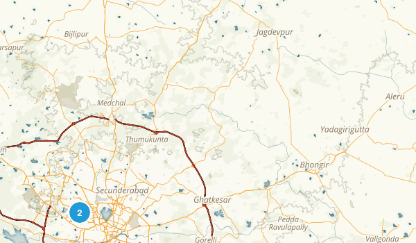 Telangana, India Map